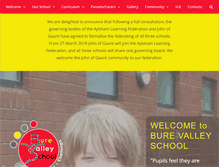 Tablet Screenshot of burevalleyschool.org.uk